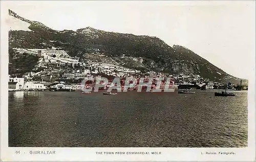 Moderne Karte Gibraltar The Town From Commercial Mole