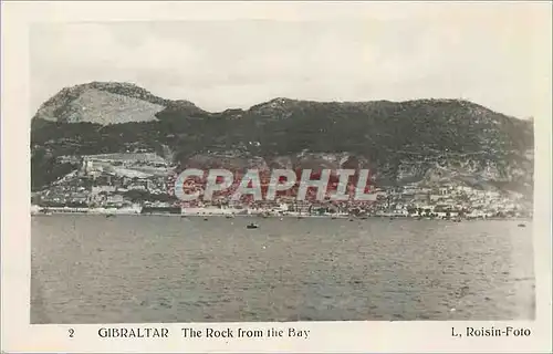 Moderne Karte Gibraltar The Rock From The Bay