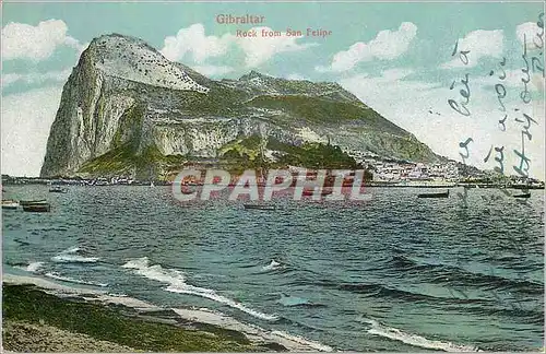 Cartes postales Gibraltar The Rock From San Filipe