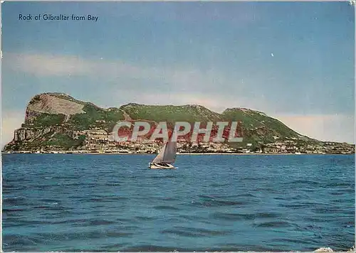 Cartes postales moderne Gibraltar Rock of Gibraltar From Bay Bateau
