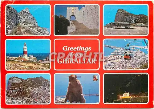 Cartes postales moderne Greetings From Gibraltar Several View Singe