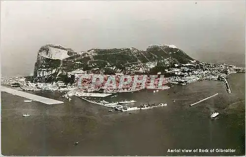 Moderne Karte Areal View of Rock of Gibraltar