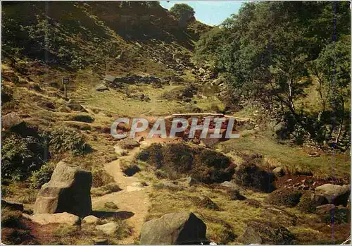 Moderne Karte Bronte Seat and Bridge Haworth Moor Yorkshire