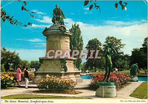 Moderne Karte The Gower Memorial Stratford Upon Avon