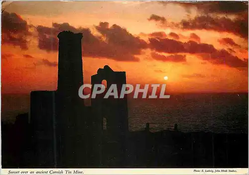 Cartes postales moderne Sunset Over an Ancient Cornish Tin Mine
