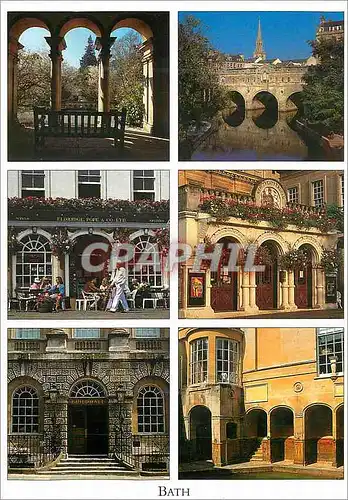 Cartes postales moderne Bath Botanical Gardens Pulteney Theatre Royal Guildhall