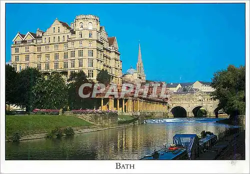 Cartes postales moderne Bath The Old Empire Hotel and Pulteney Bridge