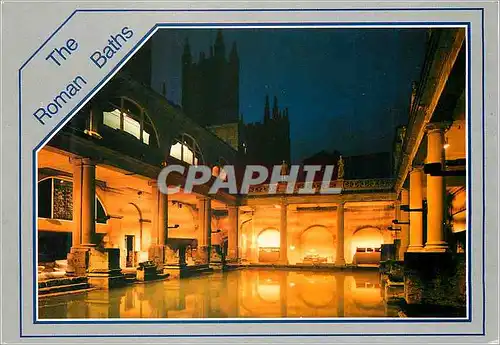 Moderne Karte The Great Roman Bath and Bath Abbey England