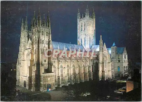 Cartes postales moderne Canterbury Kent The Cathedral Floodlit