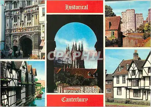 Cartes postales moderne Historical Canterbury Christchurch Gateway The Weavers The Weavers The Westgate Old Cottages