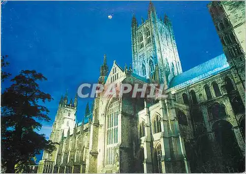 Cartes postales moderne Canterbury The Cathedral Church of Christ Floodlit