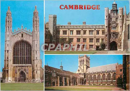 Cartes postales moderne Cambridge King's College Chapel King Edward's Gate Trinity and St John's Chapel