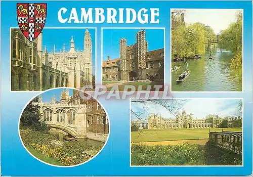 Cartes postales moderne Cambridge King's Parade The Bridge of Sighs Queen's College Gate