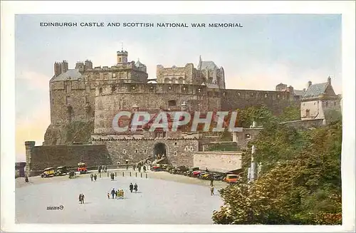 Moderne Karte Edinburgh Castle and Scotland National War Memorial