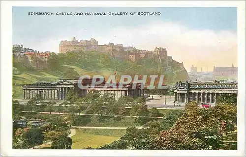 Cartes postales moderne Edinburgh Castle and National Gallery of Scotland