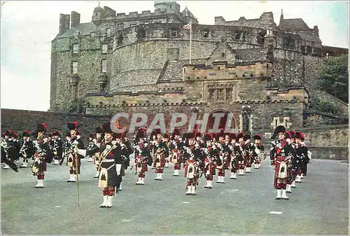 Moderne Karte The Castle Edinburgh The Pipe Band Militaria