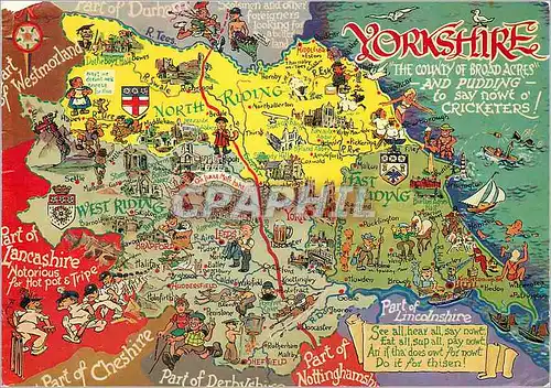 Moderne Karte Yorkshire
