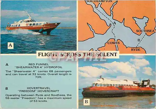 Cartes postales moderne Flight Across the Solent Bateau