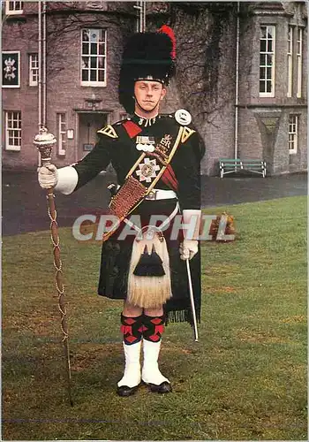Cartes postales moderne Drum Major of the first Battalion the black watch at Balhousie Castle Perth Folklore