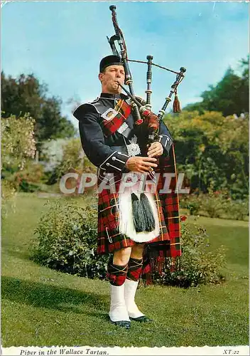 Cartes postales moderne Piper in the Wallace Tartan Folklore