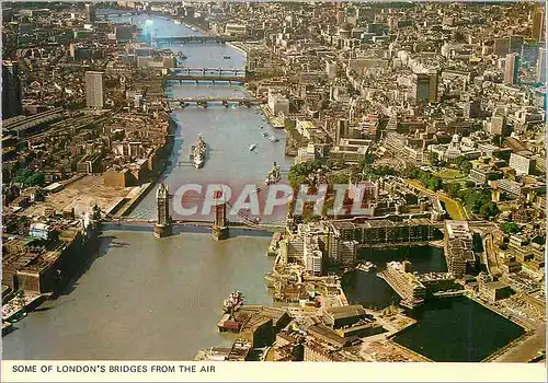 Cartes postales moderne Some of London's Bridges from the Air