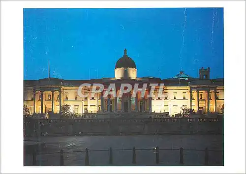 Moderne Karte The National Gallery from Trafalgar Square View by Night