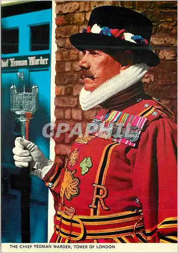 Cartes postales moderne The Chief Yeoman Warder Tower of London Folklore