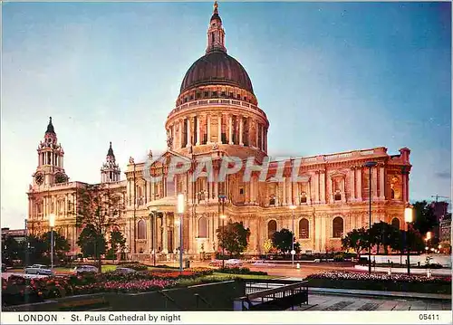 Cartes postales moderne London St Paul Cathedral By Night