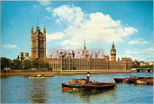 Cartes postales moderne London The Houses of Parliament on the Bank of the Thames at Westminster