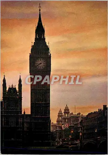 Moderne Karte Sunset Over Big Ben London