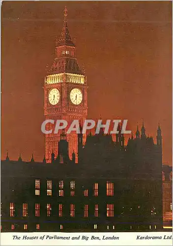 Moderne Karte The Houses of Parliament an Big Ben London