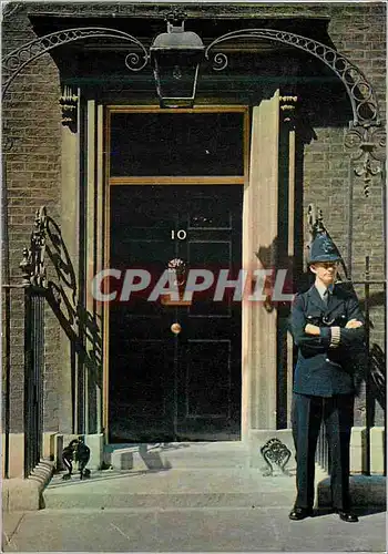 Cartes postales moderne 10 Downing Street London Police