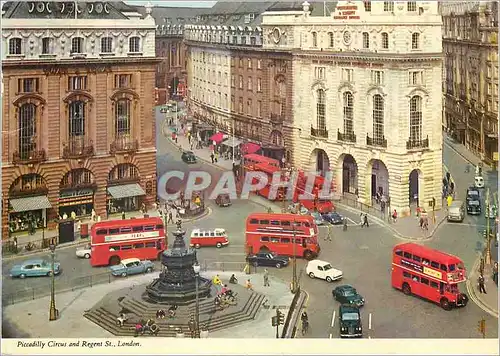 Cartes postales moderne Piccadilly Circus and Regent St London Autobus