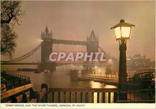 Moderne Karte Tower bridge and the River Thames London By Night