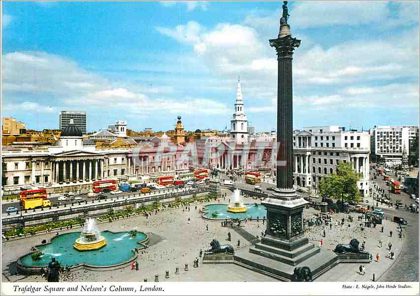 Moderne Karte Trafalgar Square and Nelson's Column London Nr. DMNI55