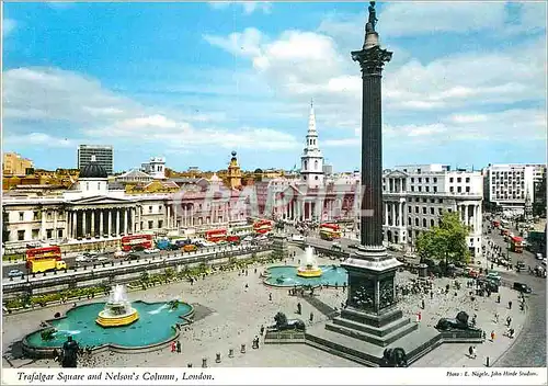 Moderne Karte Trafalgar Square and Nelson's Column London