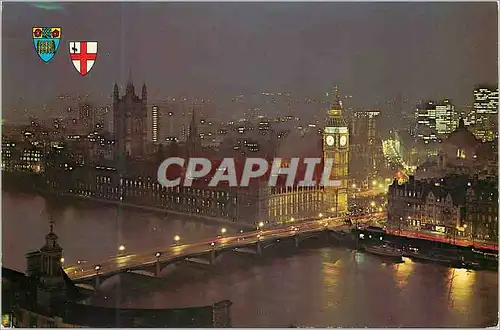 Moderne Karte Big Ben and Westminster Bridge at Night London