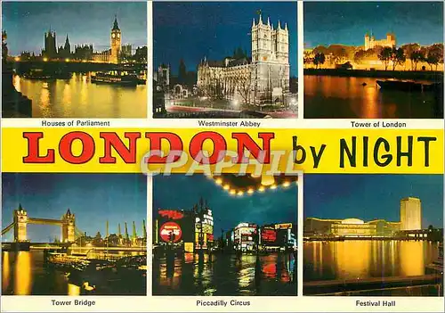 Moderne Karte London by Night
