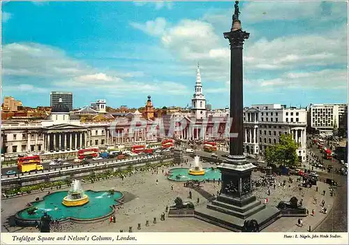 Cartes postales moderne Trafalgar Square and Nelson's Column LOndon