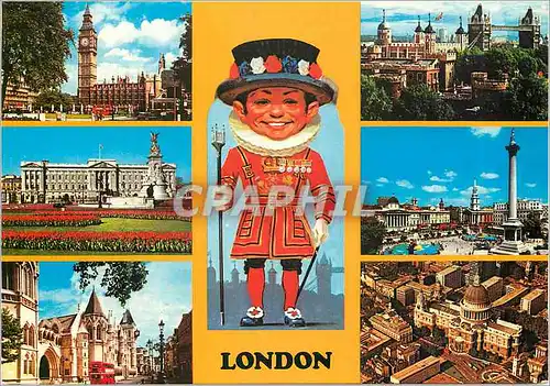 Cartes postales moderne London Houses of Parliament Buckingham Palace Law Courts