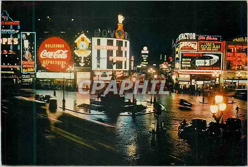 Moderne Karte London by Night Piccadilly Circus Coca Cola Coca-Cola