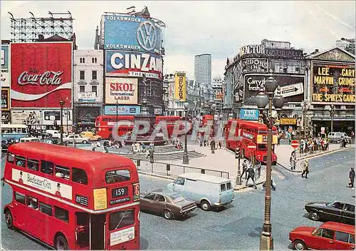 Moderne Karte Piccadilly Circus London Autobus