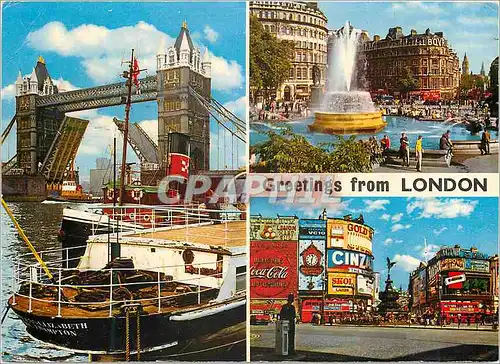 Moderne Karte Tower Bridge Trafalgar Square Piccadilly Circus London