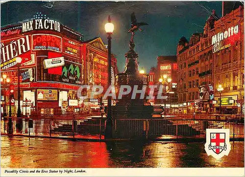 Cartes postales moderne Piccadilly Circus and the Eros Statue by Night London