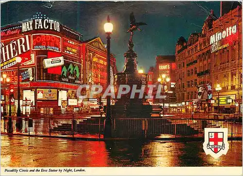 Moderne Karte Piccadilly Circus and the Eros Statue by Night London