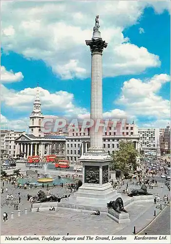 Cartes postales moderne Nelson's Column Trafalgar Square and the Strand London