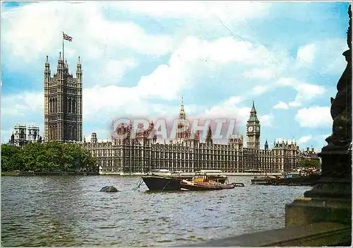 Moderne Karte Houses of Parliament and River Thames London