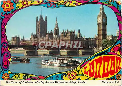 Cartes postales moderne The Houses of Parliament With Big Ben and Westminster Bridge London