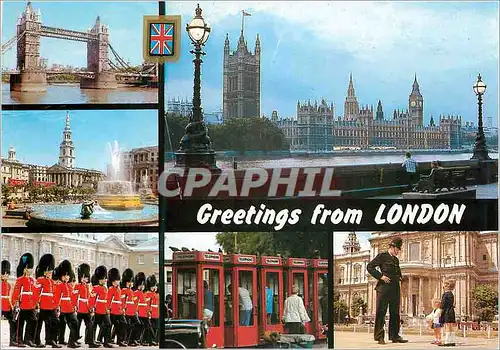 Cartes postales moderne Greetings from London Militaria Police