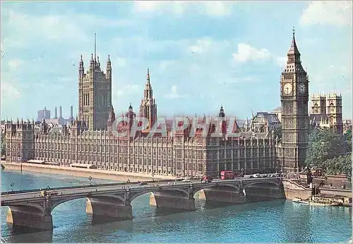 Moderne Karte The Houses of Parliament as Seen From Across the River Thames London